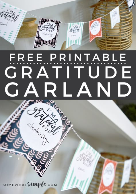 This FREE printable Gratitude Garland craft is so simple and perfect for kids of all ages! And such a beautiful way to display all the things you're grateful for! Gratitude Garland, Printable Garland, Gratitude Crafts, Printable Thanksgiving Crafts, Card Garland, Gratitude Printable, Garland Craft, Free Printable Thanksgiving, Thanksgiving Gratitude