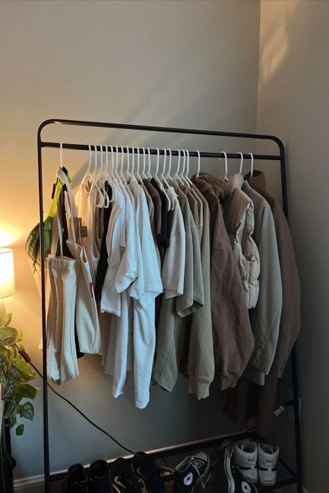 brightroom target clothing rack brings rooms to life Black Clothing Rack, Clothes Rack Bedroom, Target Clothing, Neutral Closet, Clothing Rack Bedroom, Minimalist Clothes, Closet Rack, Clothing Aesthetic, Small Room Decor