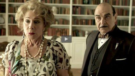 Hercule Poirot and Ariadne Oliver Ariadne Oliver, Zoe Wanamaker, Zoë Wanamaker, Miss Lemon, Masterpiece Mystery, Agatha Christie's Poirot, David Suchet, Agatha Christie Books, Royal Shakespeare Company