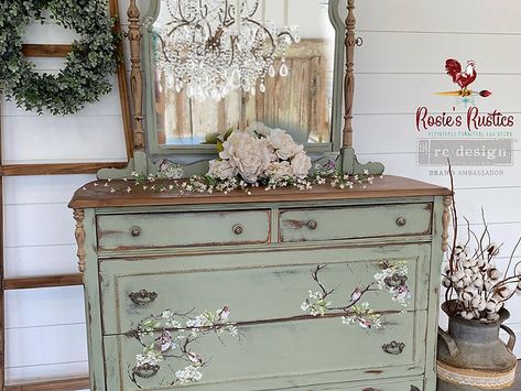 Cottagecore Furniture, Dresser Entryway, Cottage Core Bedroom, Rustic Farmhouse Furniture, Hand Painted Dressers, Rustic Dresser, Provincial Furniture, Cottage Core Decor, Dresser Cabinet