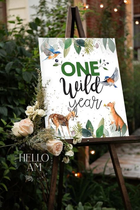 One Wild Year Birthday poster Sign Table Decor Safari Birthday Wild One Animals Party Sign Wild Year Birthday, One Wild Year, Wild One Animals, Baby Boy Birthday Decoration, Birthday Wild One, Animal Theme Birthday, Jungle Theme Birthday, Safari Theme Birthday, Animals Party