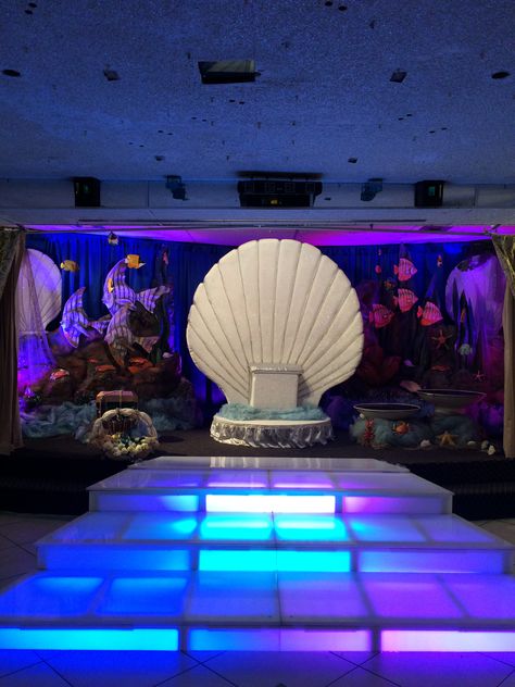 Under the sea Theme Sweet 15 Themes, Under The Sea Quinceanera Theme, Under The Sea Images, Under The Sea Wedding, Sea Wedding Theme, Under The Sea Decorations, Sea Party Ideas, Prom Themes, Underwater Theme