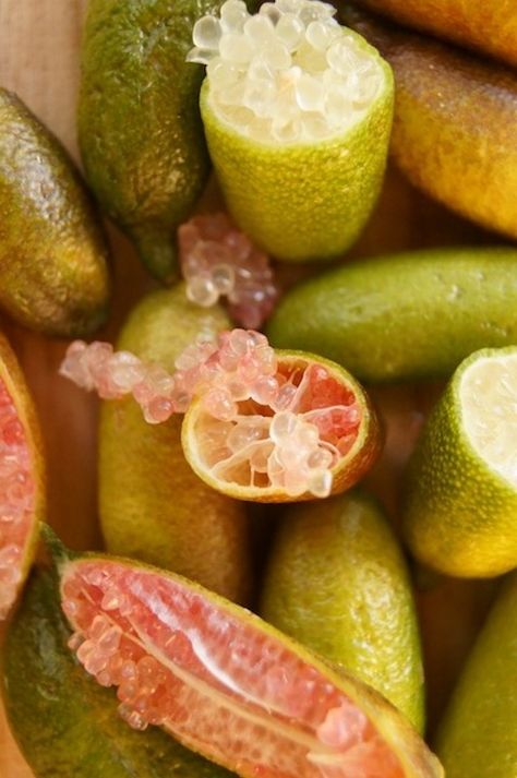 What Are Finger Limes? – weekend recipes Fruit Caviar, Limes Recipes, Pictures Of Fruits, Finger Limes, Farming Game, Caviar Lime, Weekend Recipes, Fruit Nails, Citrus Recipes