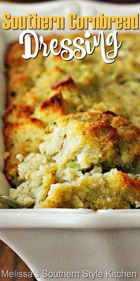 Country Cornbread, Easy Cornbread Dressing, Homemade Cornbread Dressing, Southern Cornbread Dressing, Cornbread Dressing Recipe, Dressing Recipes Thanksgiving, Bread Dressing, Cornbread Dressing Southern, With Cornbread