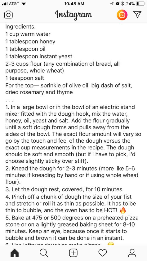 How To Dry Rosemary, Instant Yeast, Jennifer Garner, Pizza Dough, Thyme, Yeast, Bread Recipes, Warm Water, Dough