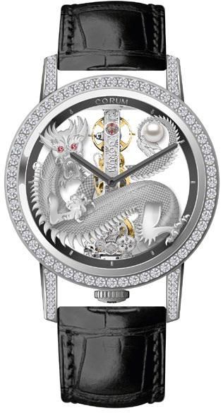 Corum Watch GB Dragon Pre-Order #add-content #basel-19 #bezel-diamond #bracelet-strap-alligator #brand-corum #case-material-white-gold #case-width-43mm #delivery-timescale-call-us #dial-colour-silver #discount-code-allow #gender-mens #luxury #new-product-yes #official-stockist-for-corum-watches #packaging-corum-watch-packaging #pre-order #pre-order-date-30-07-2019 #preorder-july #sale-item-no #style-dress #subcat-golden-bridge #supplier-model-no-b113-03909 Corum Watches, Watch Packaging, Golden Bridge, Fine Watches, Bezel Diamond, Skeleton Watch, Gift List, Watch Collection, Famous Brands