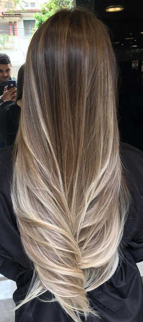 #7. Blonde Ombre This look is similar to previous but the tip ends are almost platinum blonde. If you want hair that is trendy and... Subtle Blonde, Best Hair Color Ideas, The Best Hair Color, Blonde Highlights On Dark Hair, Blond Ombre, Best Hair Color, Dark Brunette Hair, Ombre Hair Blonde, Chocolate Hair