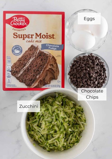 Easy Double Chocolate Zucchini Bread with a Cake Mix | Practically Homemade Zucchini Bread From Box Cake, Box Cake Zucchini Bread, Zucchini Bread Made With Box Cake, Zucchini Bread With Spice Cake Mix Easy, Cake Mix Zucchini Bread, Box Cake Mix With Zucchini, Cake Mix With Zucchini, Zucchini Bread Cake Mix Recipe, Zucchini Bread With Cake Mix Easy