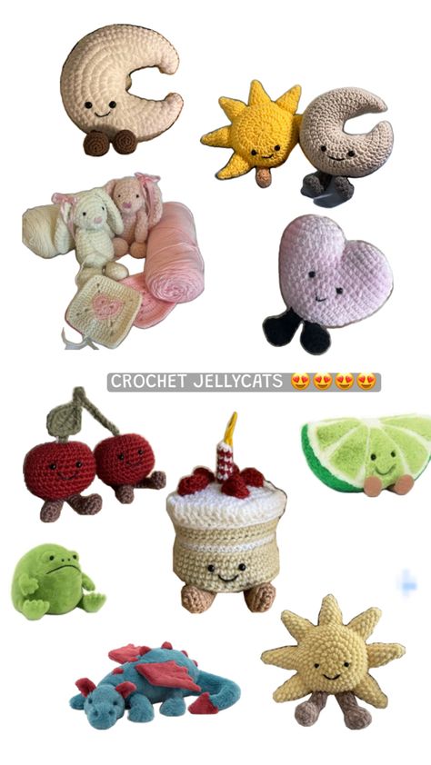 😍crochet jellycats!!! Fun Easy Crafts, Crochet Inspo, Favorite Hobby, Crochet Bag Pattern, Cute Crochet, Crochet Animals, Crochet Crafts, Christmas Presents, Bag Pattern