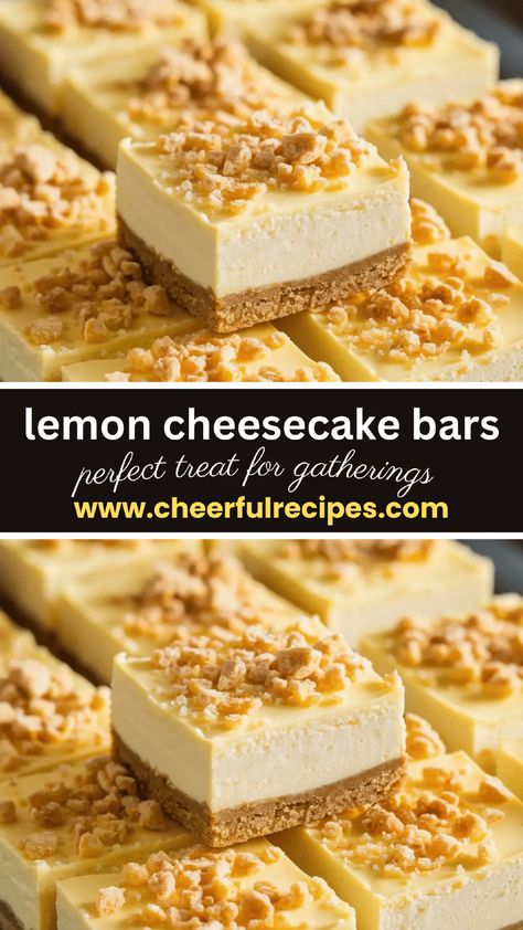 Sunshine Lemon Cream Cheese Squares 12 Tomatoes, Dessert Recipes With Graham Cracker Crust, Cheesecake Lemon Bars, Sheet Cheesecake Recipes, Lemon Cheesecake Bars Recipe, Lemon Cheesecake Squares, Lemon Bars With Graham Cracker Crust, Cheesecake Bars 9x13, Cheesecake For A Crowd