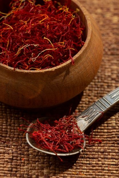 Saffron spice still life arrangement | Free Photo #Freepik #freephoto #saffron #seasoning #still-life #spices-herbs Saffron Aesthetic, Saffron Health Benefits, Benefits Of Saffron, Saffron Benefits, Saffron Spice, Fruit Benefits, Mood Enhancers, Improve Digestion, Brain Health