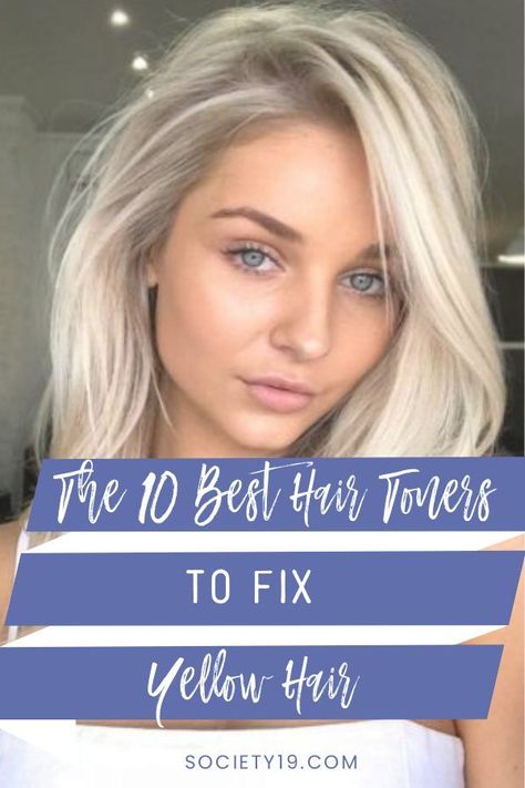 The 10 Best Hair Toners to Fix Yellow Hair Best Toners For Bleached Hair, Best Hair Toners, How To Tone Yellow Blonde Hair, Fixing Yellow Blonde Hair, Shimmering Lights Toner, Blue Toner For Blonde Hair, Get Brassy Tones Out Of Hair, Cool Blonde Toner Formulas, Toners For White Hair