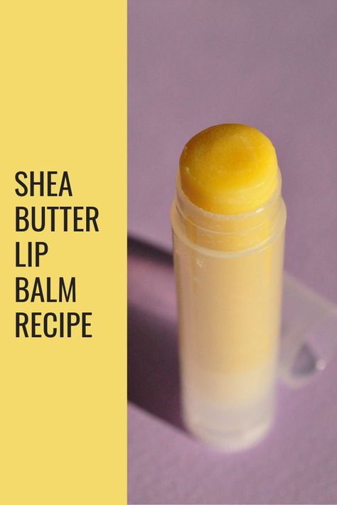 Shea Butter Lip Balm Recipe, Shea Butter Lip Balm Diy, Shea Butter Diy, Chapstick Recipe, Homemade Lip Balm Recipe, Lip Balm Recipe, Diy Lip Balm Recipes, Shea Butter Lip Balm, Balm Recipe