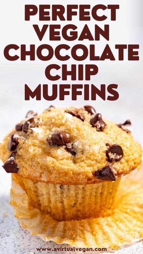 Easy Vegan Chocolate Chip Muffins. Just 9 ingredients, soft, fluffy, and loaded with chocolate chips! Vegan Cranberry Muffins, Vegan Chocolate Chip Muffins, Baked Muffins, Persnickety Plates, Vegan Dessert Bars, Bakery Muffins, Simple Desserts, Simple Baking, Vegan Frosting