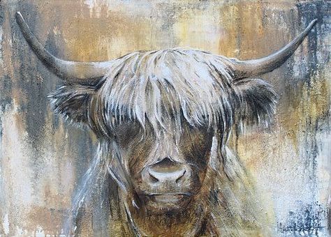 Highland Cow Art, Highland Cow Canvas, Cow Wall Art, Cow Canvas, Cow Painting, Cow Art, Highland Cow, Decor Rustic, Framed Canvas Prints