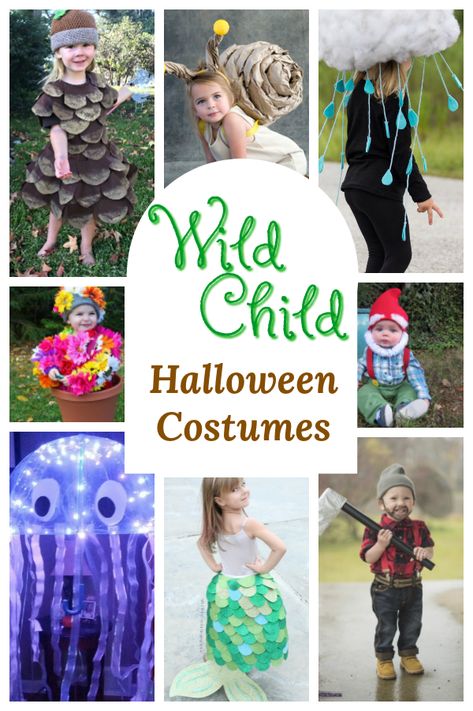 Adorable Homemade Halloween Costumes for the wild child! These are perfect for nature loving Mamas and little free spirits. #Halloween #Homemade #DIY #costumes #kids #preschool #childhood #nature #greenmama Preschool Halloween Costumes, Nature Halloween Costume, Old Halloween Costumes, Halloween Costumes For 3, Kids Homemade, Diy Costumes Kids, Diy Halloween Costumes For Kids, Homemade Halloween Costumes, Halloween Preschool