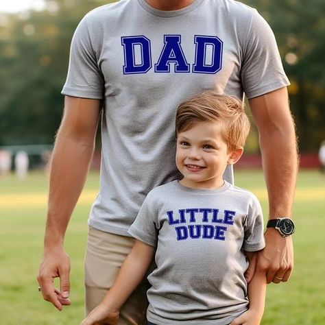 Custom Dad And Little Dude Matching Shirts,Father And Son Matching Shirts, Daddy And Son Tee, New Dad Shirt, Fathers Day Gift 👉Click to buy from Etsy Shop :🛒 http://www.EpicFashionUs.etsy.com/listing/1722477751/custom-dad-and-little-dude-matching 📌Store Link in Bio Welcome to EpicFashionUS! Its great to see you here! We prioritize one thing here and that is quality and customer satisfaction. Our Tshirts are: -Made from 4.2-ounce cotton -All solid colors are 100% cotton and all heathered... New Dads, Father And Son, Matching Shirts, Dad To Be Shirts, Customer Satisfaction, Fathers Day Gifts, See You, Fathers Day