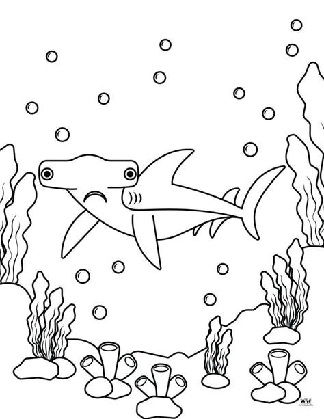 Horizontal Coloring Pages, Sharks Coloring Pages, Coloring Pages Shark, Shark Colouring, Shark Coloring Pages Free Printable, Weird Coloring Pages, Baby Shark Coloring Pages, Sea Animals Coloring Pages, Funny Coloring Pages