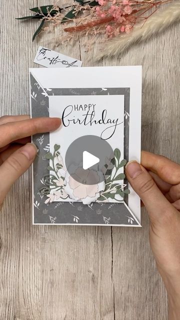 Unusual Cards Ideas, Birthday Greeting Cards Diy, Ideas For Card Making, Diagonal Fun Fold Card, Friend Birthday Card Handmade, 2024 Stampin Up Card Ideas, Fancy Fold Card Tutorials Cardmaking, How To Make Cards Handmade, Birthday Card Tutorials