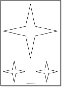 4 Pointed star shape | Free Printables. I want this stenciled on the guest bathroom ceiling in light grey 4 Pointed Star Tattoo, 4 Pointed Star, Pokemon Stencils, Star Template Printable, Four Pointed Star, Star Tattoo Meaning, Easter Templates Printables, Primitive Wall Decor, 4 Point Star