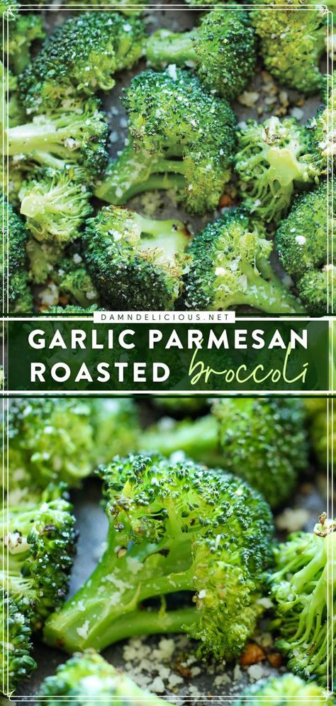 GARLIC PARMESAN ROASTED BROCCOLI, thanksgiving side dishes, thanksgiving dinner recipes Parmesan Roasted Broccoli, Thanksgiving Cooking, Thanksgiving Recipes Side Dishes, Dinner Side Dishes, Roasted Broccoli, Veggie Side Dishes, Broccoli Recipes, Snacks Für Party, Garlic Parmesan