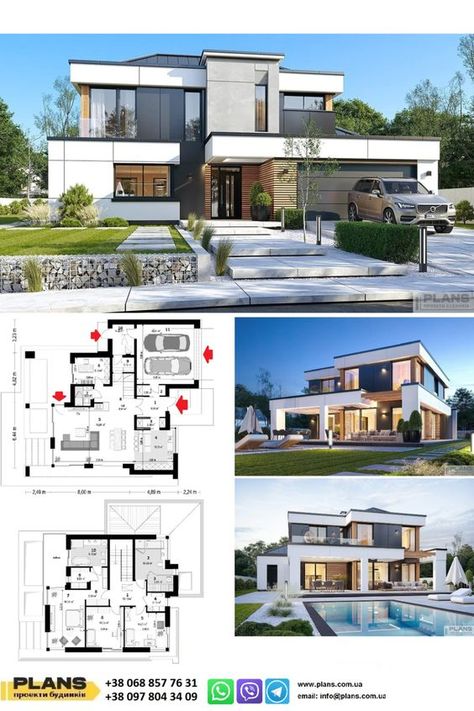 This 3 bedroom, 2 bathroom Modern house plan features 2,463 sq ft of living space. PLANS Houses of Projects offers high-quality plans from professional architects and home designers across the country with a best-price guarantee. Our extensive collection of house plans are suitable for all lifestyles and is easily viewed and readily available when you begin the process of building your dream home. ✅ Simple Modern House Floor Plan, Modern Mansion Design Plans, Modern Floor Plans Luxury, Plan House 2 Floor Modern, 2 Storey House Design Modern Floor Plans 4 Bedrooms, Modern House 2 Floor, Villa Plan 2 Floor, 3 Bedroom Home Floor Plans Modern, Modern House Plans 2 Storey