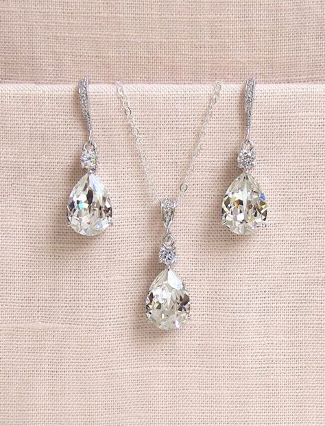 Wedding Jewelry Bridesmaids, Collar Rosa, Pearl Pendant Earrings, Bridesmaids Jewelry, Crystal Earrings Wedding, Crystal Bridal Earrings, Bracelet Rose Gold, Bridal Jewelry Set, Bridesmaid Jewelry Sets