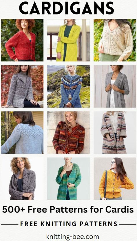 Oversize Cardigan Knitting Pattern, Free Knitting Patterns Uk, Cardigan Knitting Patterns, Cable Cardigan Knitting Patterns, Free Knitting Patterns For Women, Ladies Knitting Patterns, Knitted Cardigans, Knit Cardigan Pattern, Knitting Patterns Free Cardigans