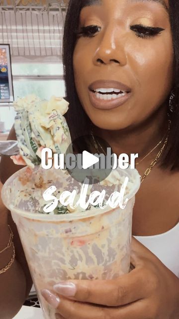 Adrianne M Brignac Gradney on Instagram: "At this point I’m OBSESSED! Have you tried this yet???? #viralcucumbersalad #cucumbersalad #logancucumber" Cucumber Crab Rangoon Salad, Cucumber Cobb Salad, Cucumber Salad With Crab Meat, Cucumber Salad Cream Cheese, Cucumber Salad Tiktok, Cucumber And Crab Salad, Cucumber Crab Salad, Crab Meat Salad, Mexican Street Corn Salad Recipe