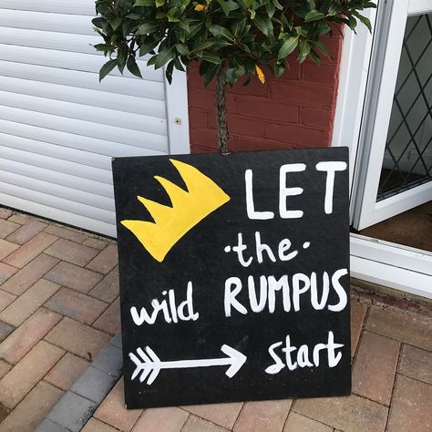 Wild Rumpus Party, Let The Wild Rumpus Start, Wild Rumpus, Party Welcome Sign, First Birthday Party, Wild Things, 3rd Birthday, First Birthday, Welcome Sign