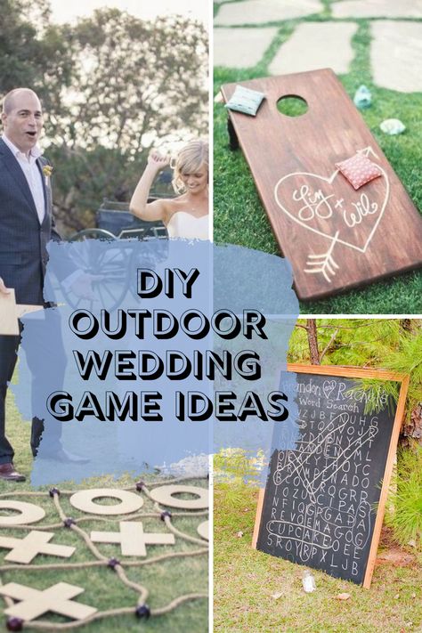 Best Outdoor Wedding Games + Fun Confetti Cannons - Fun Party Pop Outdoor Wedding Activities, Yard Games For Adults, Adding Games, Yard Games Wedding, Diy Wedding Games, Wedding Yard Games, Outdoor Wedding Games, Outdoor Games Adults, Garden Wedding Games