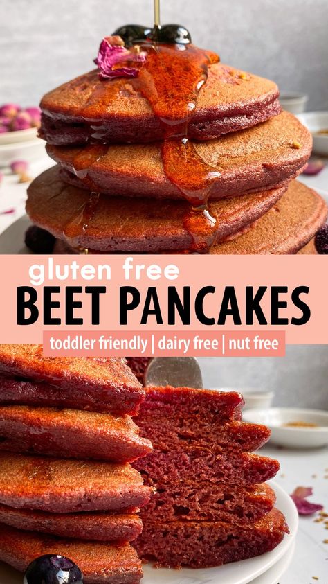 Paleo Beet Recipes, Beltane 2024, Steamed Beets, Beet Recipes Healthy, Breakfast Toddler, Beet Pancakes, Cooked Beets, Sugar Free Pancakes, Pancakes Gluten Free