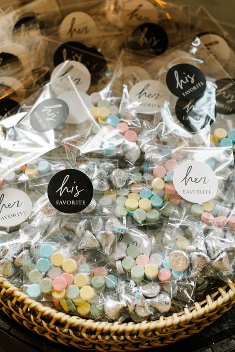 His And Her Fav Candy Wedding, His And Her Candy Wedding Favors, His And Her Favorite Wedding Favor, Lebanon Wedding, Chocolate Packing, Favor Display, Wedding Diys, Sees Candies, Wedding Favor Table