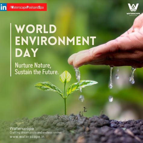 🌍 𝐇𝐚𝐩𝐩𝐲 𝐖𝐨𝐫𝐥𝐝 𝐄𝐧𝐯𝐢𝐫𝐨𝐧𝐦𝐞𝐧𝐭 𝐃𝐚𝐲! Let's Nurture Nature and sustain the Future. Every action counts towards a greener, cleaner planet. 🌱💧🌳 #WorldEnvironmentDay #EcoFriendly #Sustainability #waterscape #expertswimmingpoolbuilders World Environment Health Day, World Environmental Health Day, Happy World Environment Day, Save Environment, Save Nature, Protect Nature, World Environment Day, Environment Day, Health Day