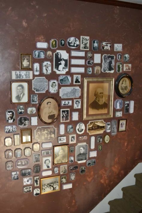 Maximalist Family Photo Wall, Ancestor Wall Display, Ancestry Wall Display, Vintage Photo Gallery Wall, Ancestry Photo Wall, Family History Photo Wall, Ancestor Wall, Ancestry Wall, Vintage Family Pictures