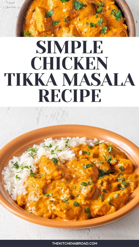 Embrace the simplicity of an authentic chicken tikka masala. This easy, healthy rendition captures the essence of Indian cuisine. Immerse yourself in the medley of spices, offering a delightful and hearty meal without complexity. Chicken Tikka Masala Coconut Milk, Easy Tikka Masala Recipe, How To Make Chicken Tikka Masala, Healthy Tikka Masala Recipe, Healthy Chicken Tikka Masala, Tika Masala Chicken Recipes, Chicken Tiki Masala Recipe, Chicken Tikka Masala Recipes Easy, Chicken Tikki Masala