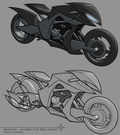 Batcycle Concept Art, Batcycle Concept, Batman Under The Red Hood, Batman Bike, Under The Red Hood, Hazbin Hotel Helluva Boss, The Red Hood, Solgaleo Pokemon, Batman Batmobile