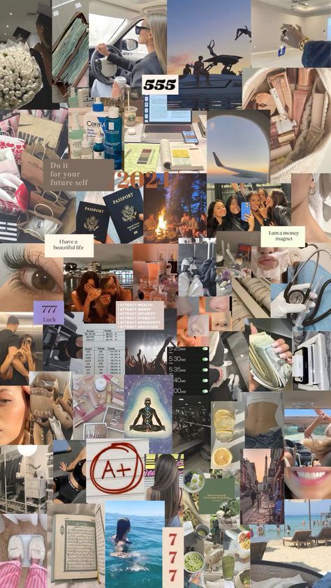 17 Doğum Günü, Vision Board Aesthetic, Vision Board Collage, Manifesting Vision Board, Vision Board Examples, Board Aesthetic, Vision Board Wallpaper, Vision Board Pictures, Vision Board Goals