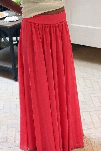 Long flared skirt pattern