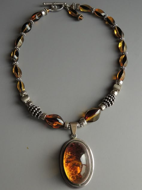 Baltic amber and sterling necklace Gift Snapchat, Dope Jewelry Accessories, Sterling Necklace, Crafts Jewelry Making, Organizer Jewelry, Amber Pendant, Sterling Necklaces, Amber Necklace, Making Crafts