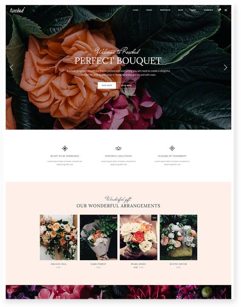 Unique Flower Shop, Flower Shop Website, Responsive Web Design Layout, Therapy Website Design, Floral Website, Florist Website, Feminine Web Design, Flower Logo Design, Shop Website