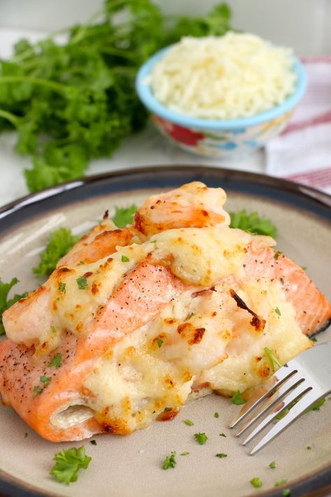 Shrimp Stuffed Salmon, Turkey Cutlet Recipes, Seafood Dinners, Shrimp Stuffed, Salmon Recipes Baked Healthy, Stuffed Salmon, Fish Dinner Recipes, Salmon And Shrimp, Seafood Entrees