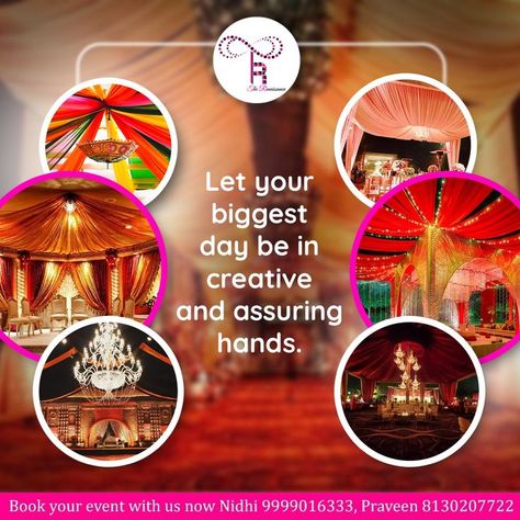 We take pride in planning your dream day ✨️ Contact our event specialists: Nidhi - 9999016333 Praveen 8130207722 . . . #therenaissance #decor #eventsetup #weddings #proposal #party #eventindustry #virtualevents Event Planning Poster, Venue Birthday, Call This Number, Proposal Party, Event Specialist, Event Management Company, Dream Day, Graphic Design Ads, Food Poster Design