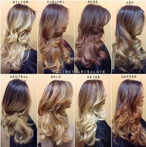 The Shades of Blonde Guide for Ombre and Balayage | Modern Salon Caramel Balayage, Ombré Hair, Bohol, Shades Of Blonde, Ombre Hair Color, Different Hairstyles, Hair Photo, Love Hair, Great Hair