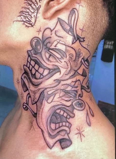 Anarchist Tattoo, Tattoos Hidden, Neck Tattoos For Men, Full Neck Tattoos, Skin Color Tattoos, Best Neck Tattoos, Simple Forearm Tattoos, Side Neck Tattoo, Egyptian Tattoo Sleeve