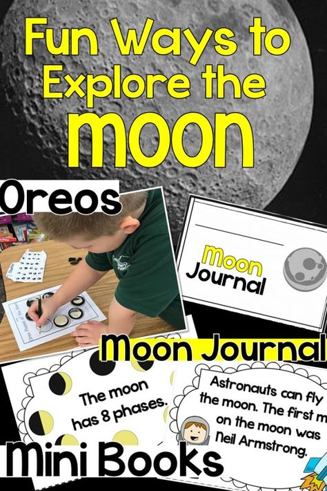 Phases Of The Moon Activities, Moon Activities For Kids, Astronomy For Kids, Oreo Moon Phases, Moon Lessons, Moon Phases Activities, Close Reading Anchor Chart, Writing Elementary, Solar System Activities