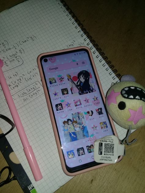 Kawaiicore Phone Theme, Cute Phone Themes, Cutecore Wallpaper, Aesthetic Phones, Phone Inspo, Kawaii Core, Japan Aesthetic, Cute Phone, Kawaii Room