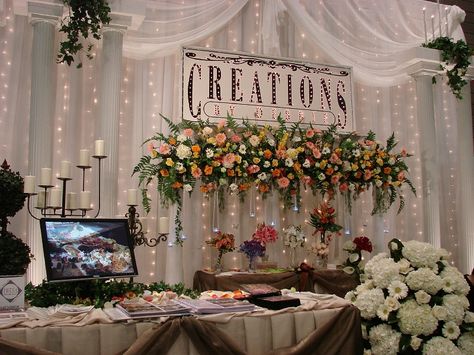 Creations by Debbie's booth a bridal show Wedding Expo Booth, Wedding Booth, Bridal Show Booths, Expo Ideas, Wedding Fayre, Fair Booth, Event Booth, Bridal Expo, Booth Displays