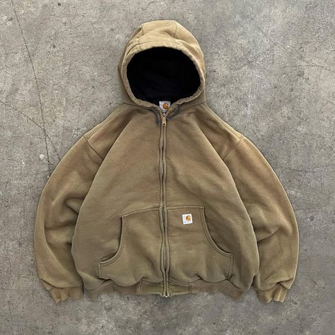 Vintage Carhartt Hoodie, Carhartt Zip Hoodie, Vintage Hoodies Aesthetic, Carhartt Hoodie, Fits Aesthetic, Shoes Outfit Fashion, Vintage Hoodie, Vintage Hoodies, Vintage Carhartt