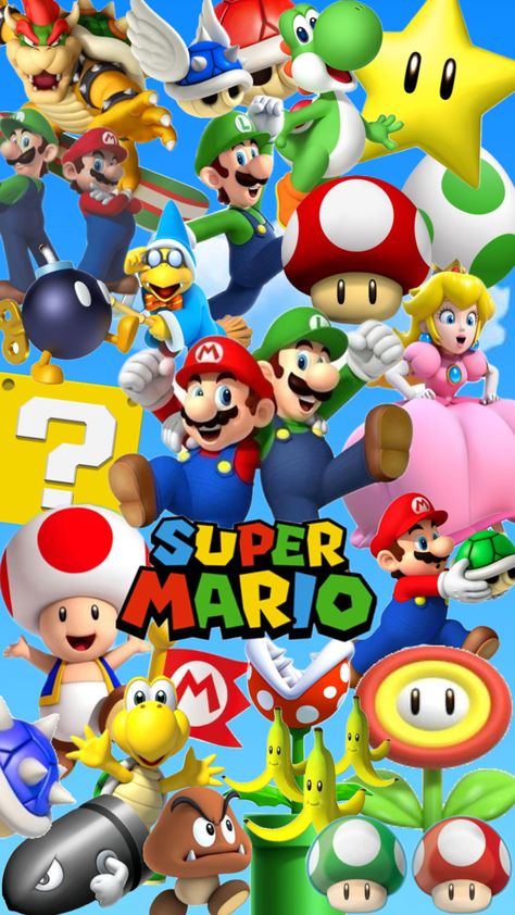 super Mario Super Mario And Luigi, Modern Christian Art, Super Mario World, Pretty Phone Wallpaper, Mario And Luigi, Mario Kart, Animal Wallpaper, Blackjack, Christian Art